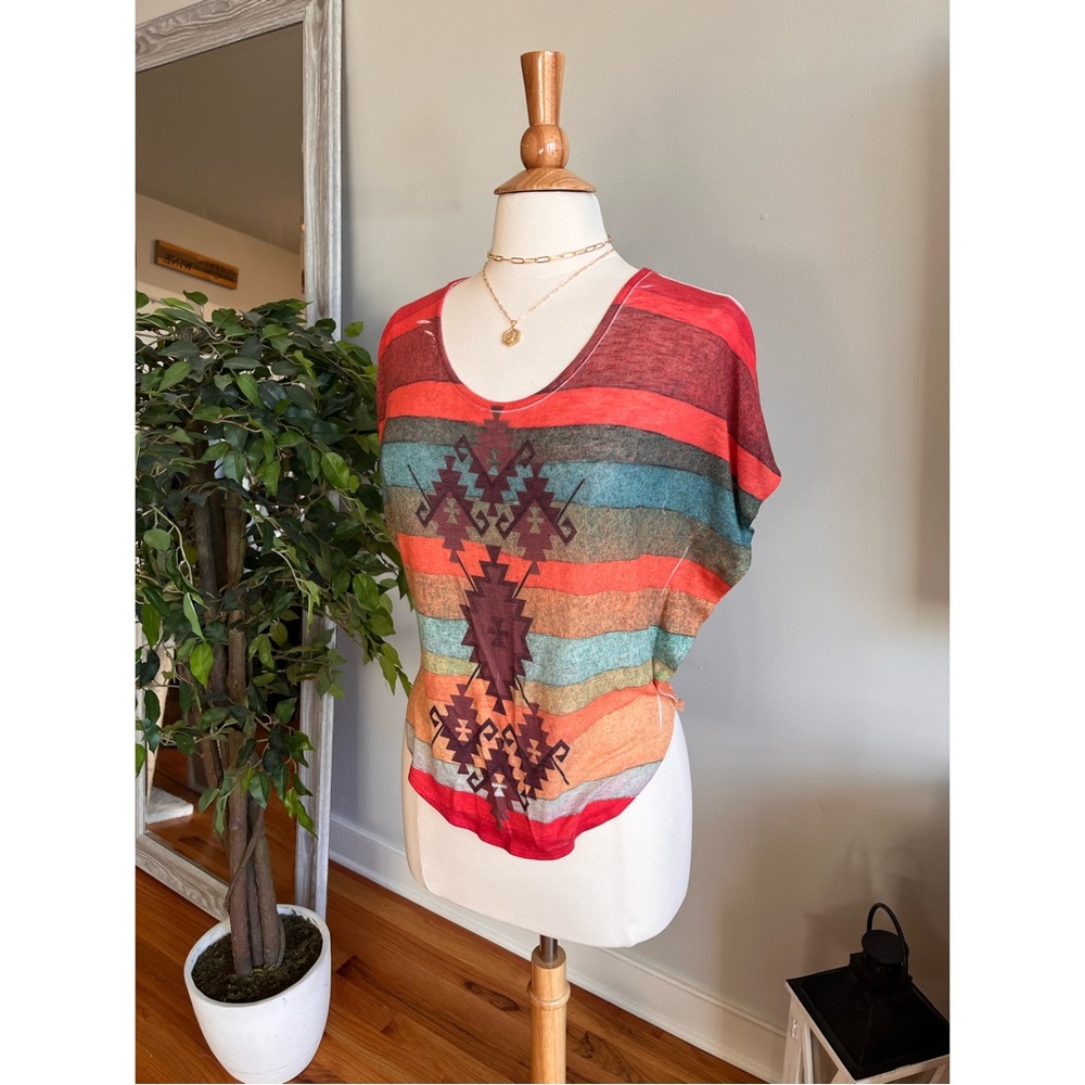 Boho Aztec gently used top